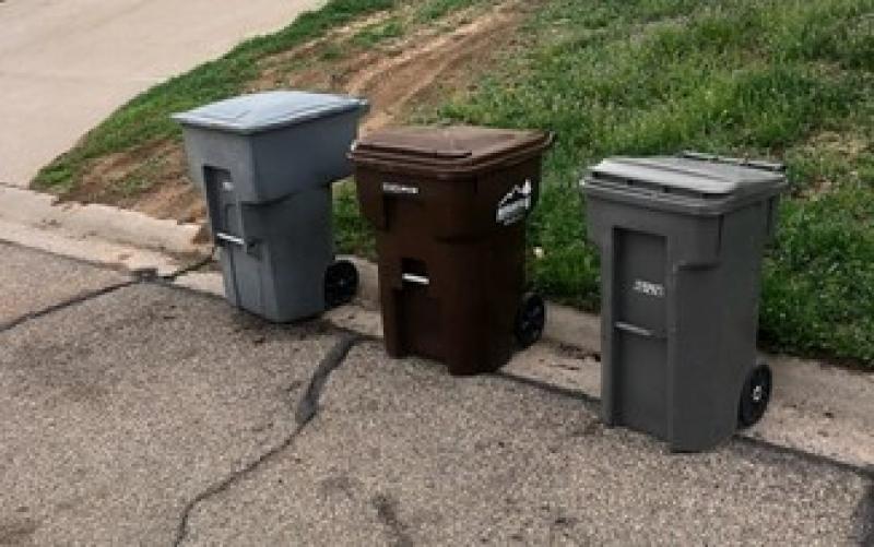 Curbed Trash Bins