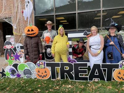 Town Staff outside of Town Hall in Costume