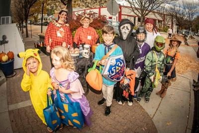 Parents and Children at Trick or Treat New Castle